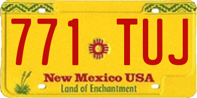 NM license plate 771TUJ