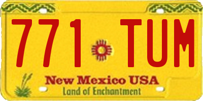 NM license plate 771TUM