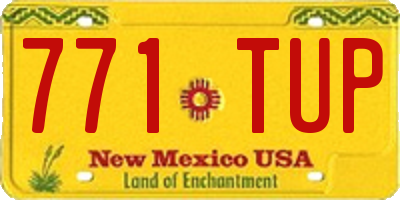 NM license plate 771TUP