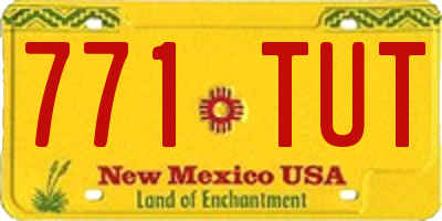 NM license plate 771TUT