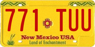 NM license plate 771TUU