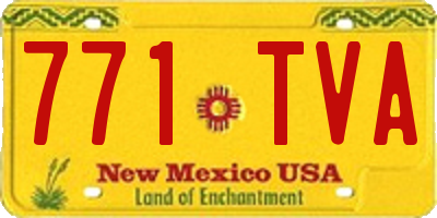 NM license plate 771TVA