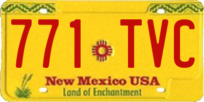 NM license plate 771TVC