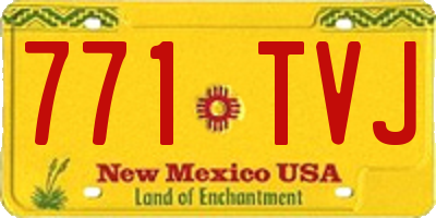 NM license plate 771TVJ