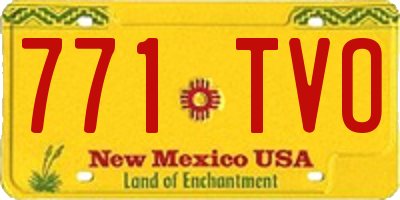 NM license plate 771TVO
