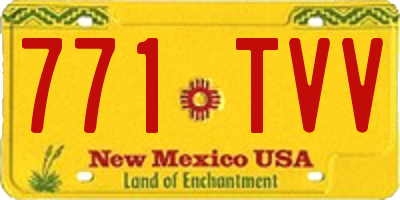 NM license plate 771TVV