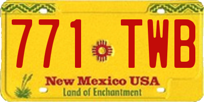 NM license plate 771TWB