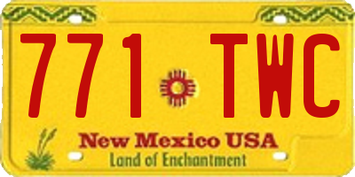NM license plate 771TWC