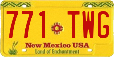 NM license plate 771TWG