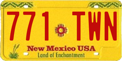 NM license plate 771TWN
