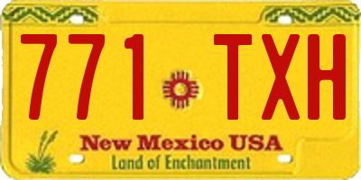 NM license plate 771TXH