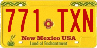NM license plate 771TXN