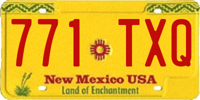 NM license plate 771TXQ