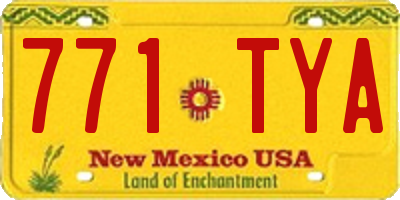 NM license plate 771TYA