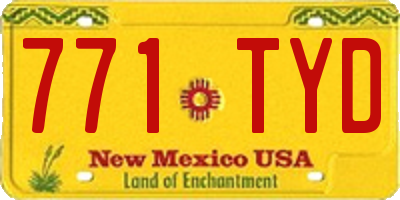 NM license plate 771TYD