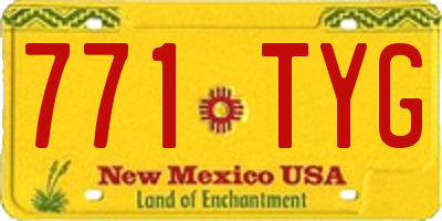 NM license plate 771TYG