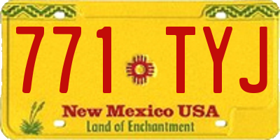 NM license plate 771TYJ