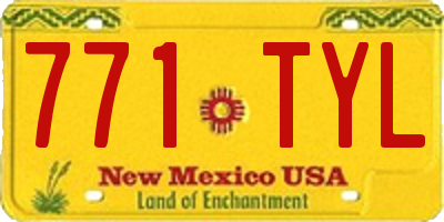NM license plate 771TYL