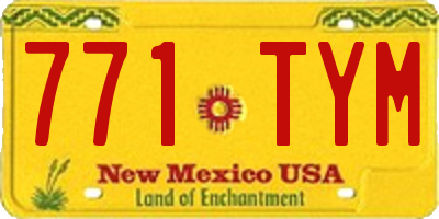 NM license plate 771TYM