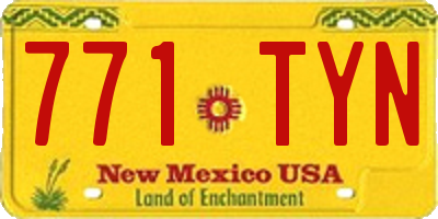 NM license plate 771TYN