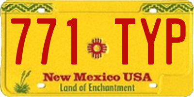 NM license plate 771TYP