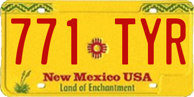 NM license plate 771TYR