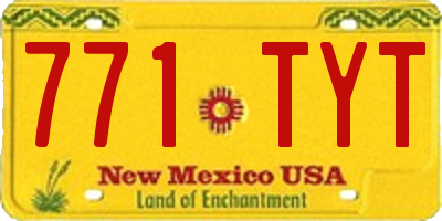 NM license plate 771TYT