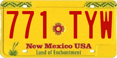 NM license plate 771TYW