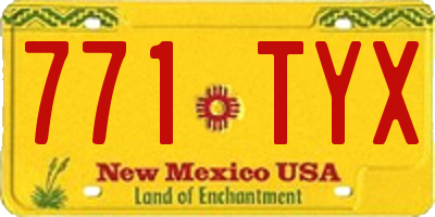 NM license plate 771TYX