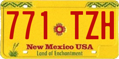 NM license plate 771TZH