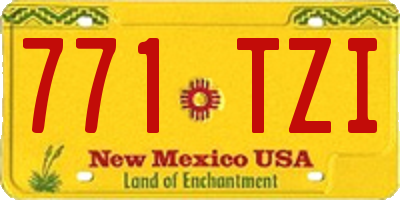 NM license plate 771TZI