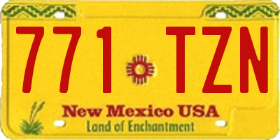 NM license plate 771TZN