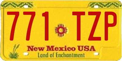 NM license plate 771TZP