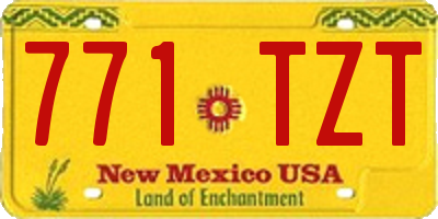 NM license plate 771TZT