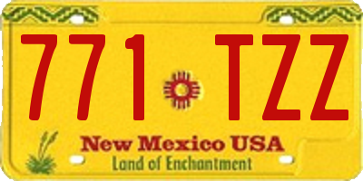 NM license plate 771TZZ