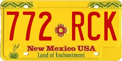 NM license plate 772RCK