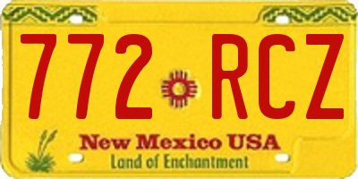 NM license plate 772RCZ