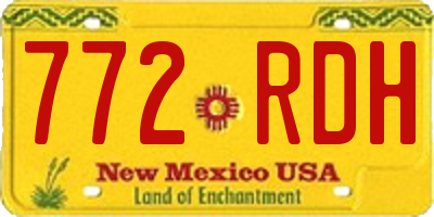 NM license plate 772RDH