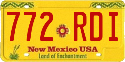 NM license plate 772RDI