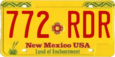 NM license plate 772RDR