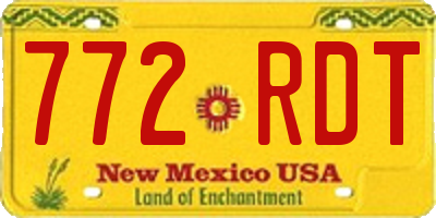 NM license plate 772RDT