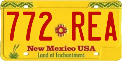 NM license plate 772REA