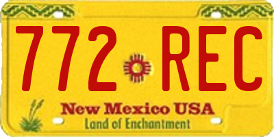 NM license plate 772REC