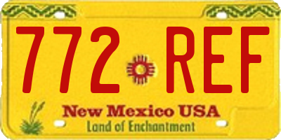 NM license plate 772REF