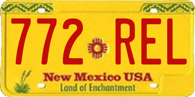 NM license plate 772REL