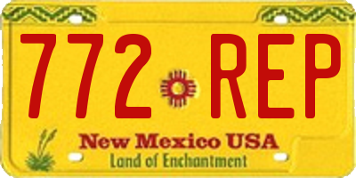 NM license plate 772REP