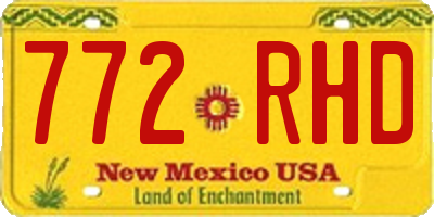 NM license plate 772RHD