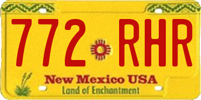 NM license plate 772RHR