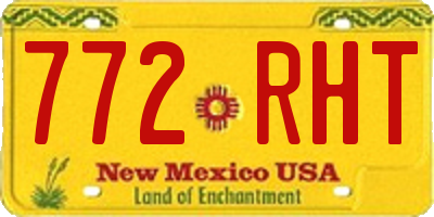 NM license plate 772RHT
