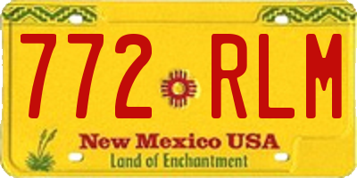 NM license plate 772RLM